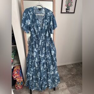 Torrid Blue Floral Maxi Dress